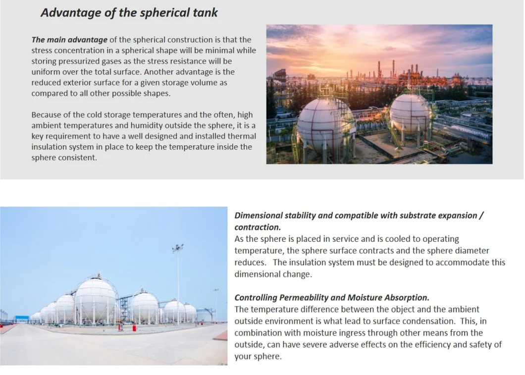 Turnkey 3000cbm LNG/LPG Spherical Tank with ASME Standard